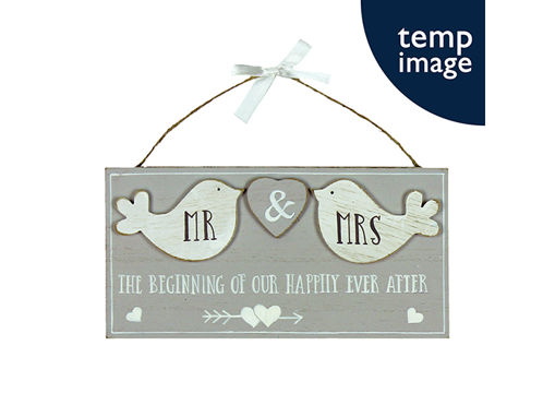 Picture of WOODEN PLAQUE THE BEGINNING OF OUR HAPPILY EVERY AFTER
